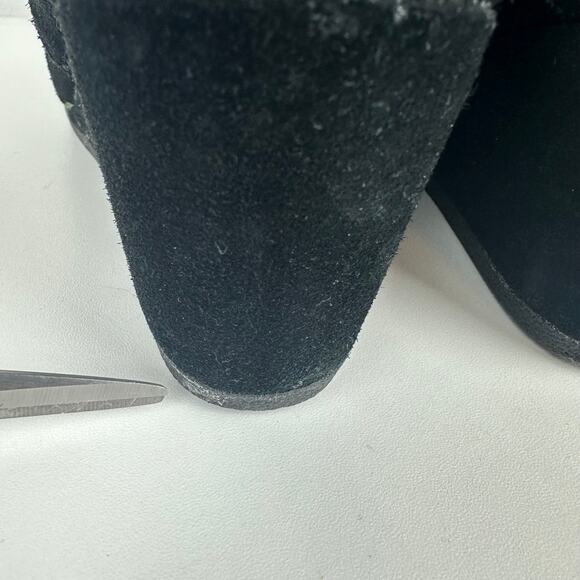 Toms Womens Desert Wedge Almond Toe Black Suede Casual Lace-Up Ankle Booties 6 - Picture 7 of 11